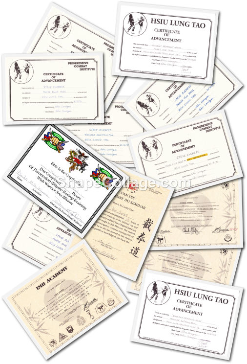 Martial Arts Boxing Academy Certificates